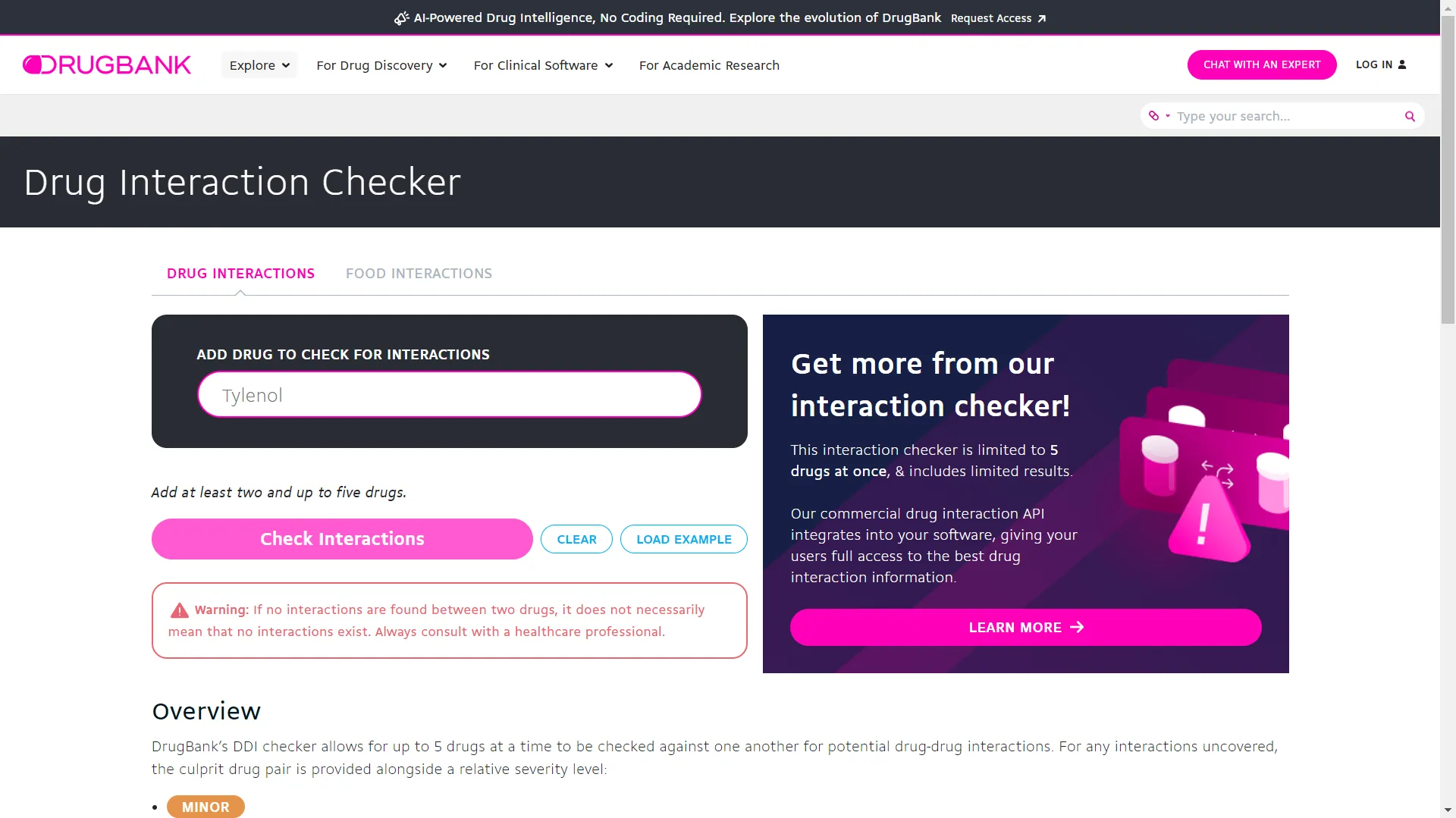 Drug Interaction Checker