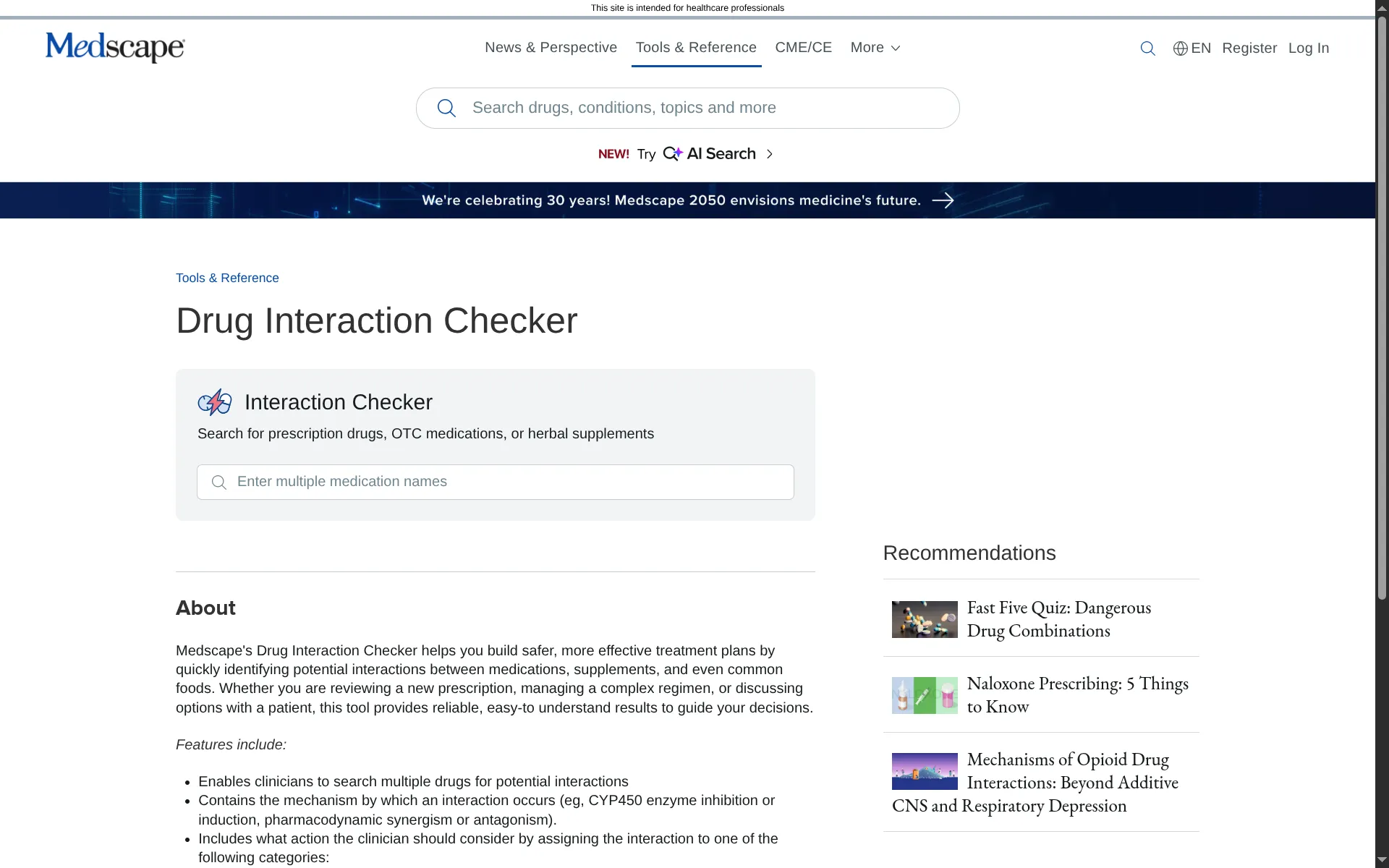 Drug Interaction Checker