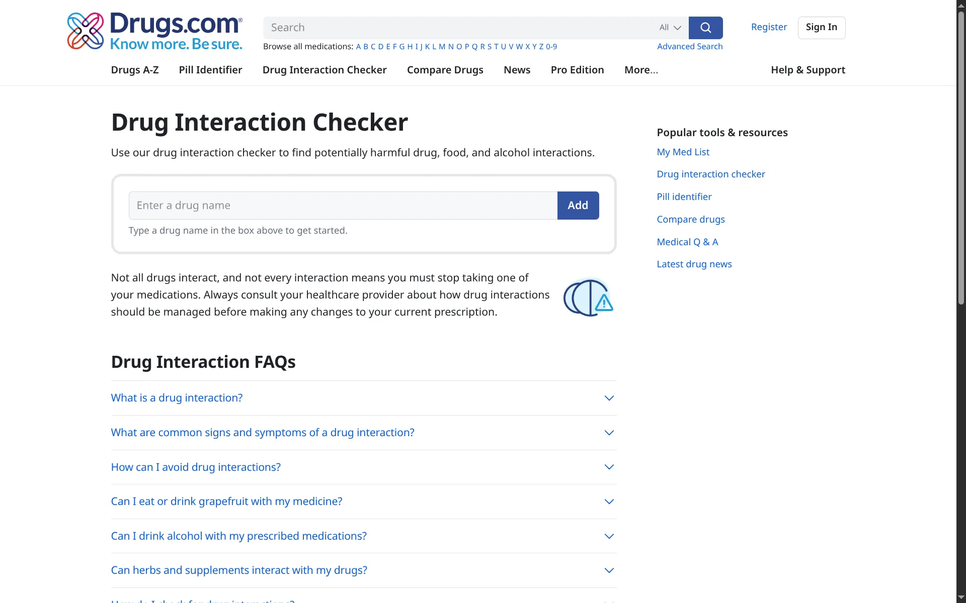 Drug Interaction Checker